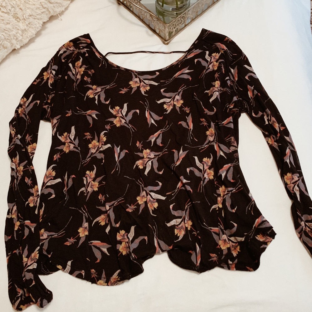 Trendy Open Back Free People Long Sleeve